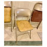 Four Vintage Metal Folding Chairs