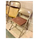 Four Vintage Metal Folding Chairs