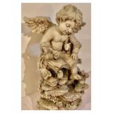 Resin Indoor/Outdoor Garden Angel Reading to the Animals