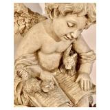 Resin Indoor/Outdoor Garden Angel Reading to the Animals
