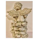 Resin Indoor/Outdoor Garden Angel Reading to the Animals