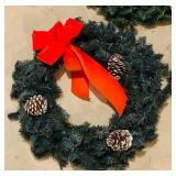 Three Vintage Christmas Wreaths