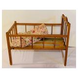 Vintage Wood Doll Bed and Highchair