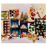 Wonderful Vintage Lot of Ornaments, Light-Up Houses and More!