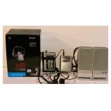 Vintage Electronics, Sony Walkman, Cassette Player, Speakers and Sennheisser Wireless Headphones