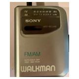 Vintage Electronics, Sony Walkman, Cassette Player, Speakers and Sennheisser Wireless Headphones