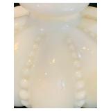 Vintage Fenton Silver Crest Beaded Melon Vase