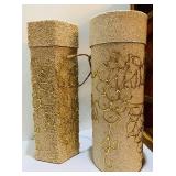 Whimsical Wine Lot, Birdhouse Wine Rack, Smoked Wine Glasses and Gift Boxes