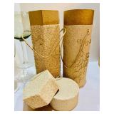 Whimsical Wine Lot, Birdhouse Wine Rack, Smoked Wine Glasses and Gift Boxes