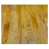 Vintage Solid Wood Pedestal Table with Four Chairs