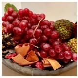 Pretty Home Decor, Vases and Vintage Fruit Bowl with Faux Fruit