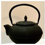 Three Teapots, Including Two Cast Iron