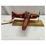 Coca Cola Airplane w/stand-10"x12"52oz