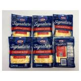 B. 6x 8oz Kraft Signuature Cheddar Blend Shredded