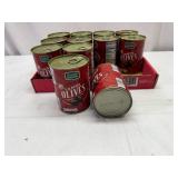 12x Tuscan Garden Large Black Olives-Pitted