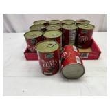 12x Tuscan Garden Large Black Olives-Pitted