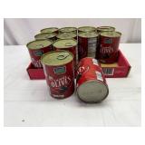 12x Tuscan Garden Large Black Olives-Pitted