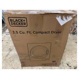 Black and Decker 3.5 Cubic Foot Compact Dryer