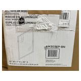 30 x 36" Brushed Nickel Aluminum Mirror