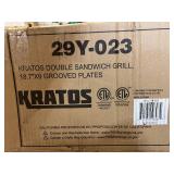 Kratos Double Sandwich Grill - 18.7 x 9 Grooved Plates