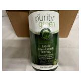 6 Bottles of Purity Green Liquid Hand Soap Refill - Fresh Lime