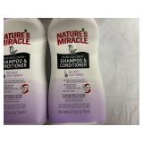 4 Bottles of Natures Miracle Pet Shampoo and Conditioner