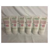 6 Bottles of Alba Botanica Sweat Pea 45 SPF Sunscreen