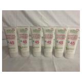 6 Bottles of Alba Botanica Sweat Pea 45 SPF Sunscreen