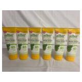 6 Bottles of Alba Botanica Sensitive Sheer Shield 45 SPF Sunscreen