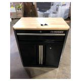 Husky Ready-to-Assemble 24-Gauge Steel 1-Drawer 2-Door Garage Base Cabinet in Black (28 in. W x 32.8 in. H x 18.3 in. D) Customer Returns See Pictures