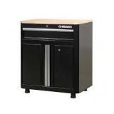 Husky Ready-to-Assemble 24-Gauge Steel 1-Drawer 2-Door Garage Base Cabinet in Black (28 in. W x 32.8 in. H x 18.3 in. D) Customer Returns See Pictures