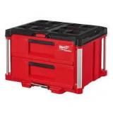 Milwaukee PACKOUT 22 in. 2-Drawer Tool Box with Metal Reinforced Corners Customer Returns See Pictures