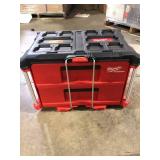Milwaukee PACKOUT 22 in. 2-Drawer Tool Box with Metal Reinforced Corners Customer Returns See Pictures