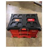 Milwaukee PACKOUT 22 in. 2-Drawer Tool Box with Metal Reinforced Corners Customer Returns See Pictures
