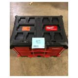 Milwaukee PACKOUT 22 in. 2-Drawer Tool Box with Metal Reinforced Corners Customer Returns See Pictures