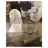 MODWAY Casper Clear Dining Side Chair Customer Returns See Pictures