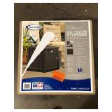 Suncast Elements End Table with Storage   Customer Returns See Pictures