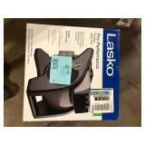 Lasko 11.2 in. 3 Speeds Blower Fan in Gray with Carry Handle, Circuit Breaker, Power Outlets, High Velocity Utility Pivoting  Customer Returns See Pictures