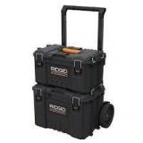RIDGID Pro Gear System Gen 2.0 Stackable Rolling Tool Box and Compact Tool Box   Customer Returns See Pictures