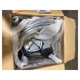 LACOO 18 in. Silver Metal Dining Chairs Stackable Indoor Outdoor Chair Patio Chicken Chair (Set of 4) Customer Returns See Pictures