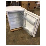 Vissani 2.6 cu. ft. Mini Refrigerator in White Small Dent on Door Customer Returns See Pictures