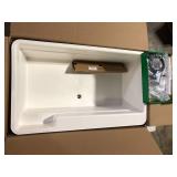 BigTub Utilatub Combo 40 in. x 24 in. 33 in. Polypropylene Floor Mount Utility Tub with Pull-Out Faucet in White Customer Returns See Pictures