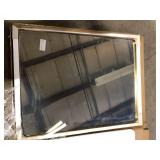 30 in. W x 40 in. H Large Rectangular Stainless Steel Framed Mirror Wall Mirror Bathroom Vanity Mirror in Brushed Gold Customer Returns See Pictures