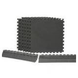 Lot of TrafficMaster Dark Gray 24 in. W x 24 in. L x 0.5 in. Thick Foam Exercise\Gym Flooring Tiles (6 Tiles\Case) (24 sq. ft.)  Customer Returns See Pictures