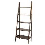 Casual Home 72 in. Warm Brown Wood 5-shelf Ladder Bookcase with Open Back Customer Returns See Pictures