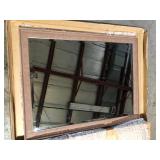 Amanti Art Alta Medium Brown 44.5 in. H x 34.5 in. W Framed Wall Mirror  Customer Returns See Pictures