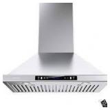 iKTCH 36 in. 900 CFM Ducted Wall Mount with LED Light Range Hood in Stainless Steel  Customer Returns See Pictures