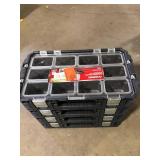 Lot of Husky Connect Stackable Portable Heavy Duty Lightweight 10-Compartment Small Tool and Parts Organizer Customer Returns See Pictures