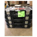 Lot of Husky Connect Stackable Portable Heavy Duty Lightweight 10-Compartment Small Tool and Parts Organizer Customer Returns See Pictures