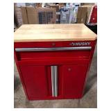 Husky Ready-to-Assemble 24-Gauge Steel 1-Drawer 2-Door Garage Base Cabinet in Red (28 in. W x 32.8 in. H x 18.3 in. D)    Customer Returns See Pictures